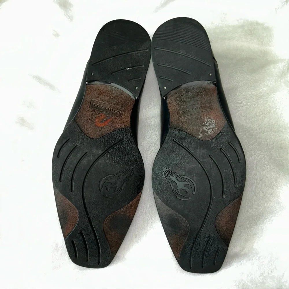 Classic Black Slip-On Leather Loafers